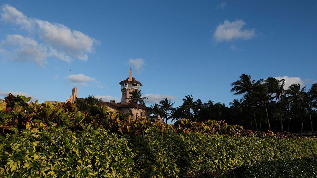 A view of the Mar-a-Lago resort of former US President Donald Trump
