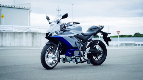 Yamaha's AMSAS can keep a motorcycle upright at low speeds.