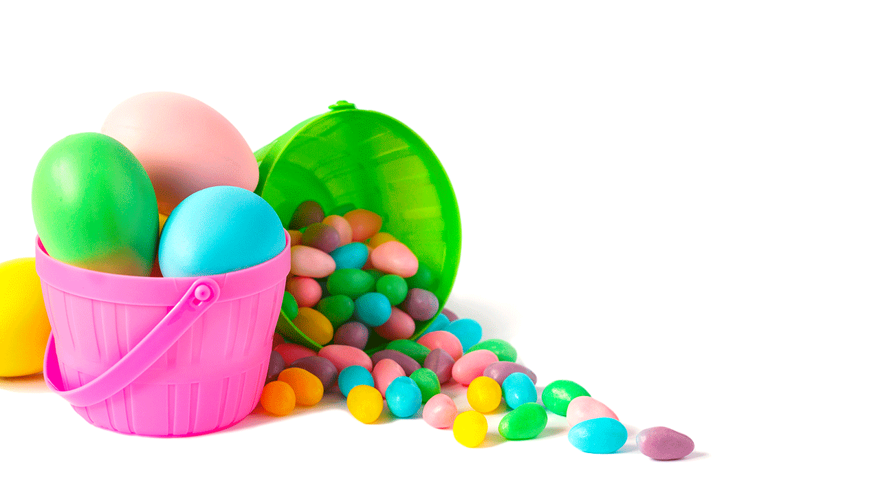 Easter eggs and jelly beans