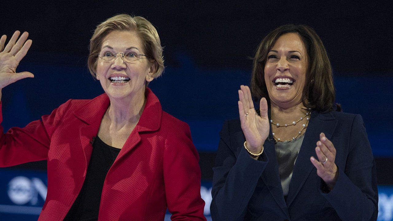 Elizabeth Warren poses with VP Kamala Harris over month after 2024 endorsement snub