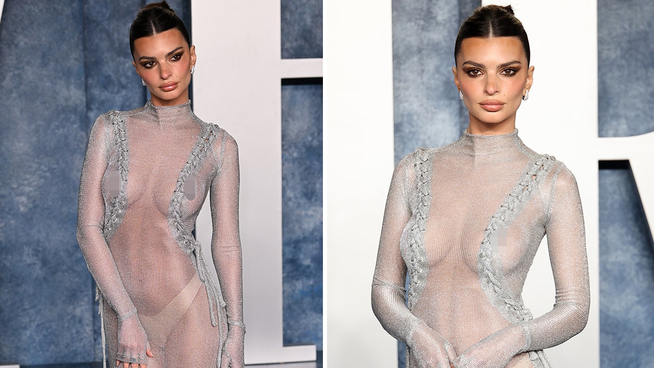 Emily Ratajkowski shows off mostly naked body at Vanity Fair Oscars party in NSFW pictures