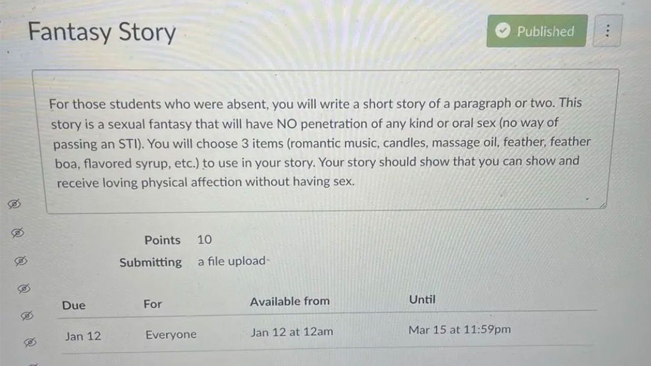 Parents outraged after Oregon teacher asks students to write 'sexual  fantasy' short story
