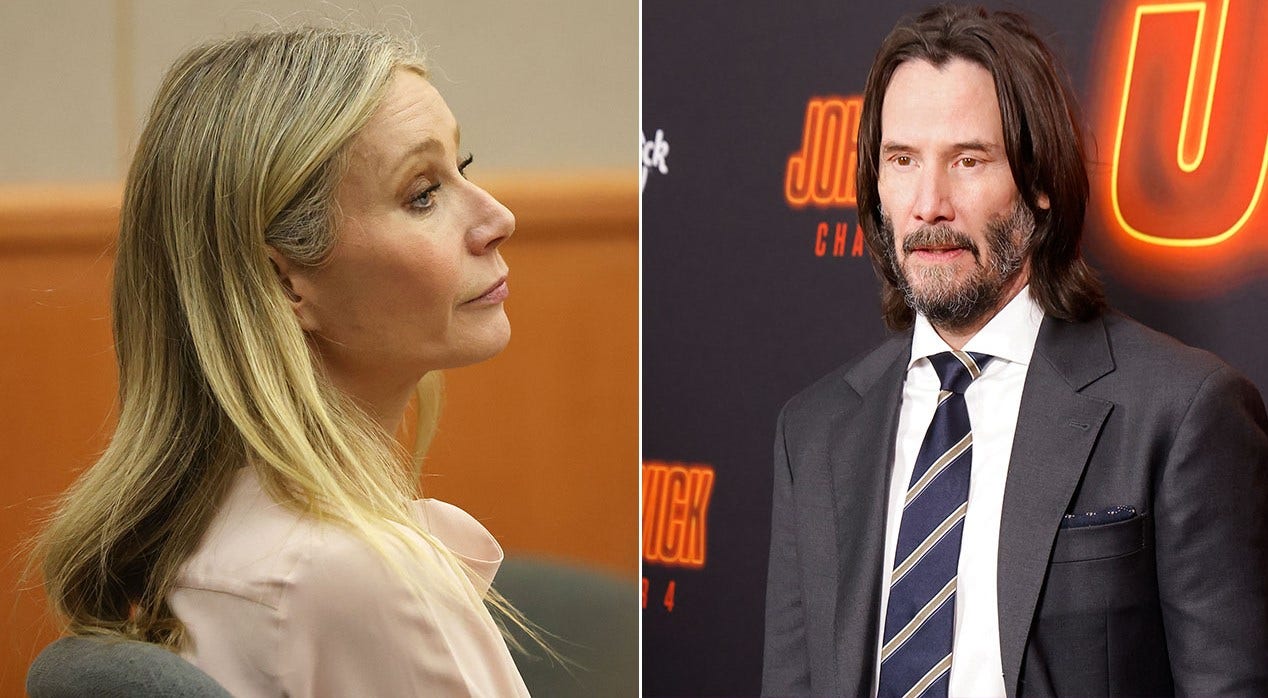 Gwyneth Paltrow wins lawsuit, Keanu Reeves gushes about being in bed with his 'honey' (Pool/Taylor Hill)
