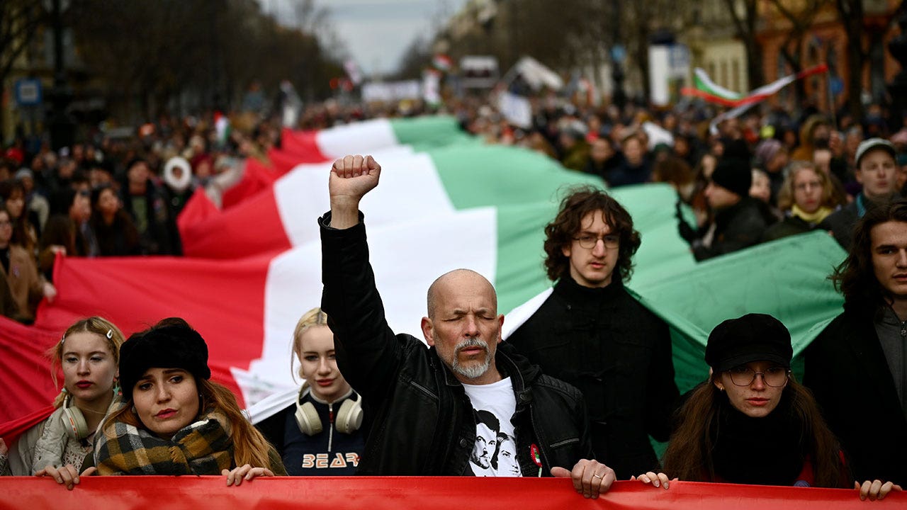 Thousands of Hungarian students, teachers march to demand educational reforms