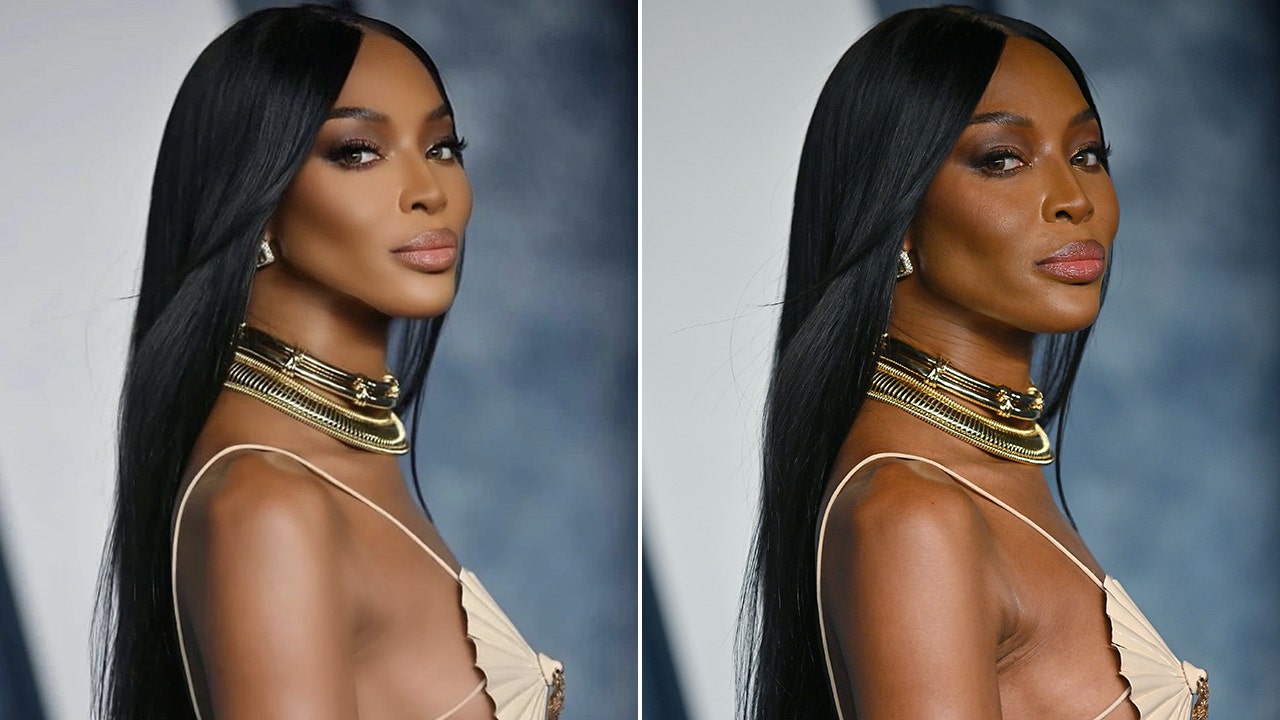 Naomi Campbell ridiculed for 'worst photoshopped pic ever' from Oscar's Vanity Fair carpet