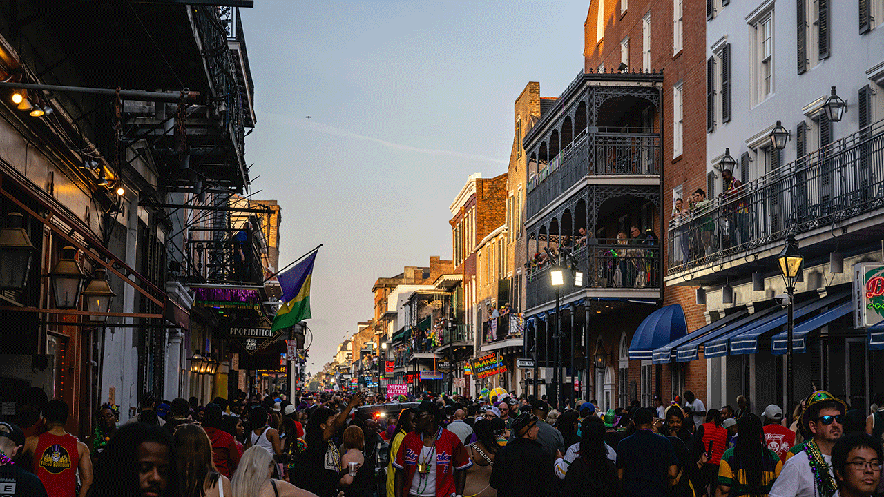 New Orleans is known for its Mardi Gras celebration, but also attracts many visitors for spring break. 