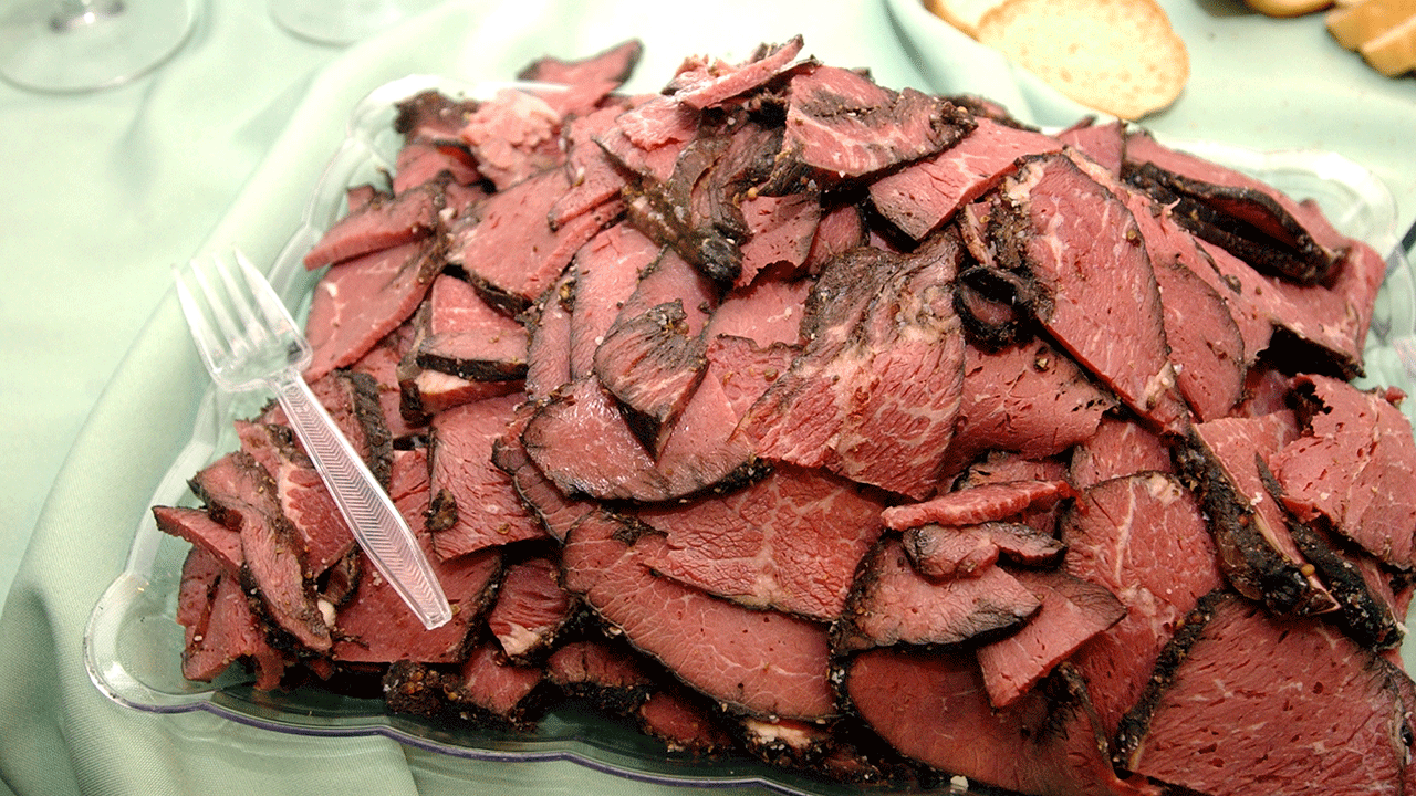 There are lots of different sauce options for corned beef, one of which is a mustard sauce.