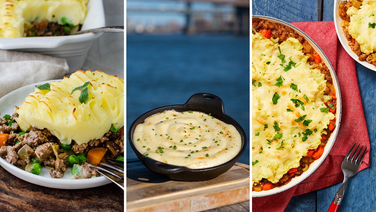 Irish Shepherd's Pie with Guiness and Piped Mashed Potatoes