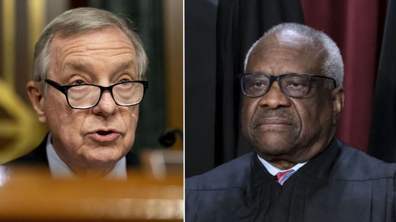 Der demokratische Senator von Illinois, Dick Durbin, und der Richter am Obersten Gerichtshof, Clarence Thomas