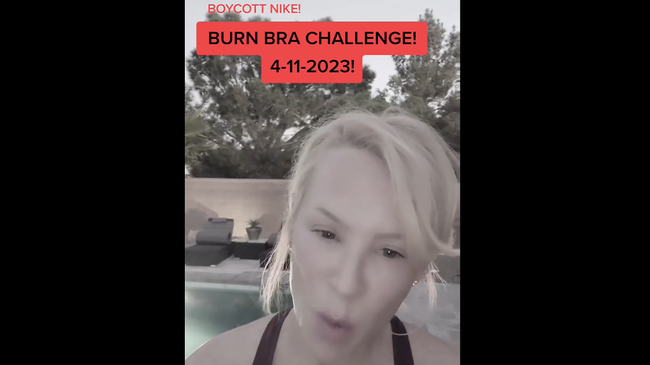 Woman sets Nike sports bra ablaze after brand features trans woman as  female product model