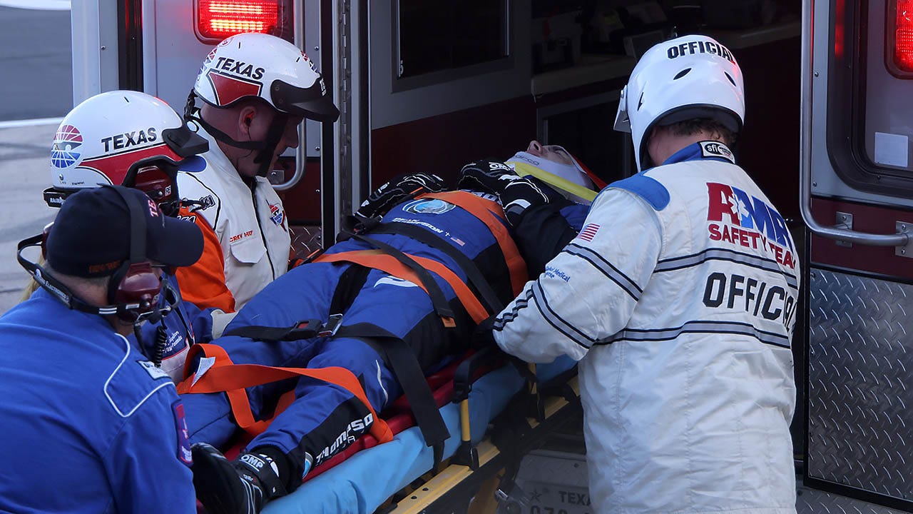 NASCAR Driver Dean Thompson Involved in Serious Wreck, Taken Away in Ambulance