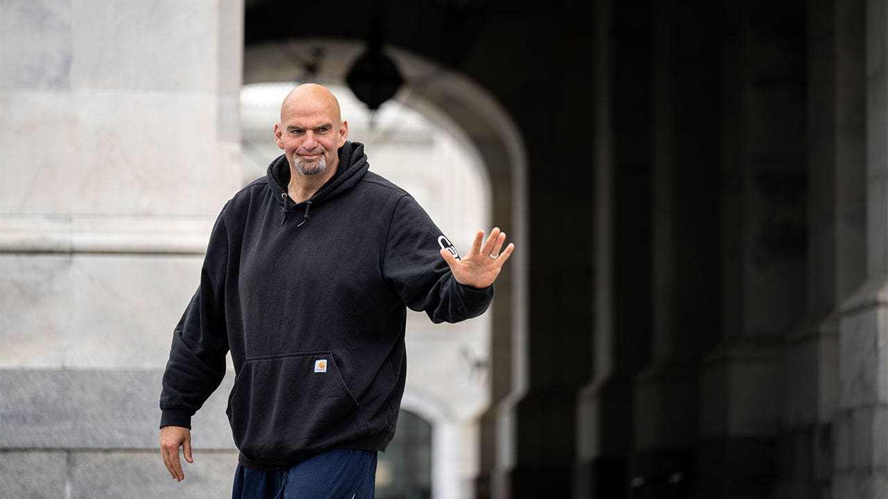 U.S. Sen. John Fetterman (D-PA) arrives at the U.S. Capitol on April 17, 2023 in Washington, DC. Fetterman is returning to the Senate following six weeks of treatment for clinical depression. (Drew Angerer/Getty Images)