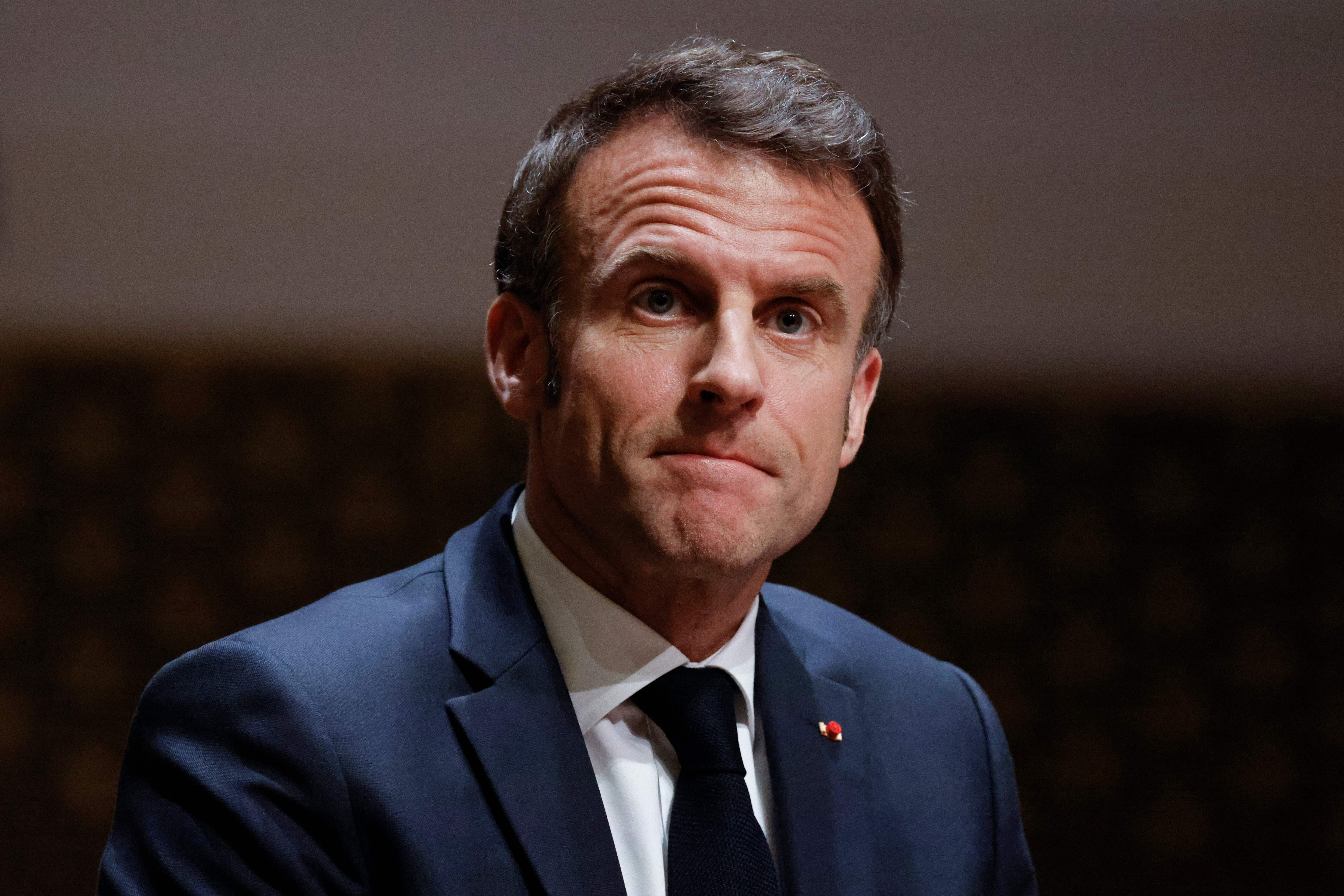 France's Macron Met With Angry Protests During Speech In Netherlands ...