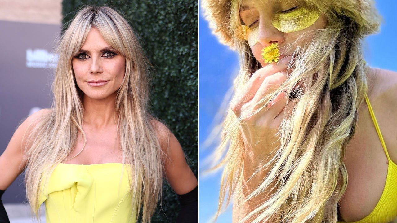 Heidi Klum soaks up sun in yellow bikini on Instagram: 'Finally some sunshine'
