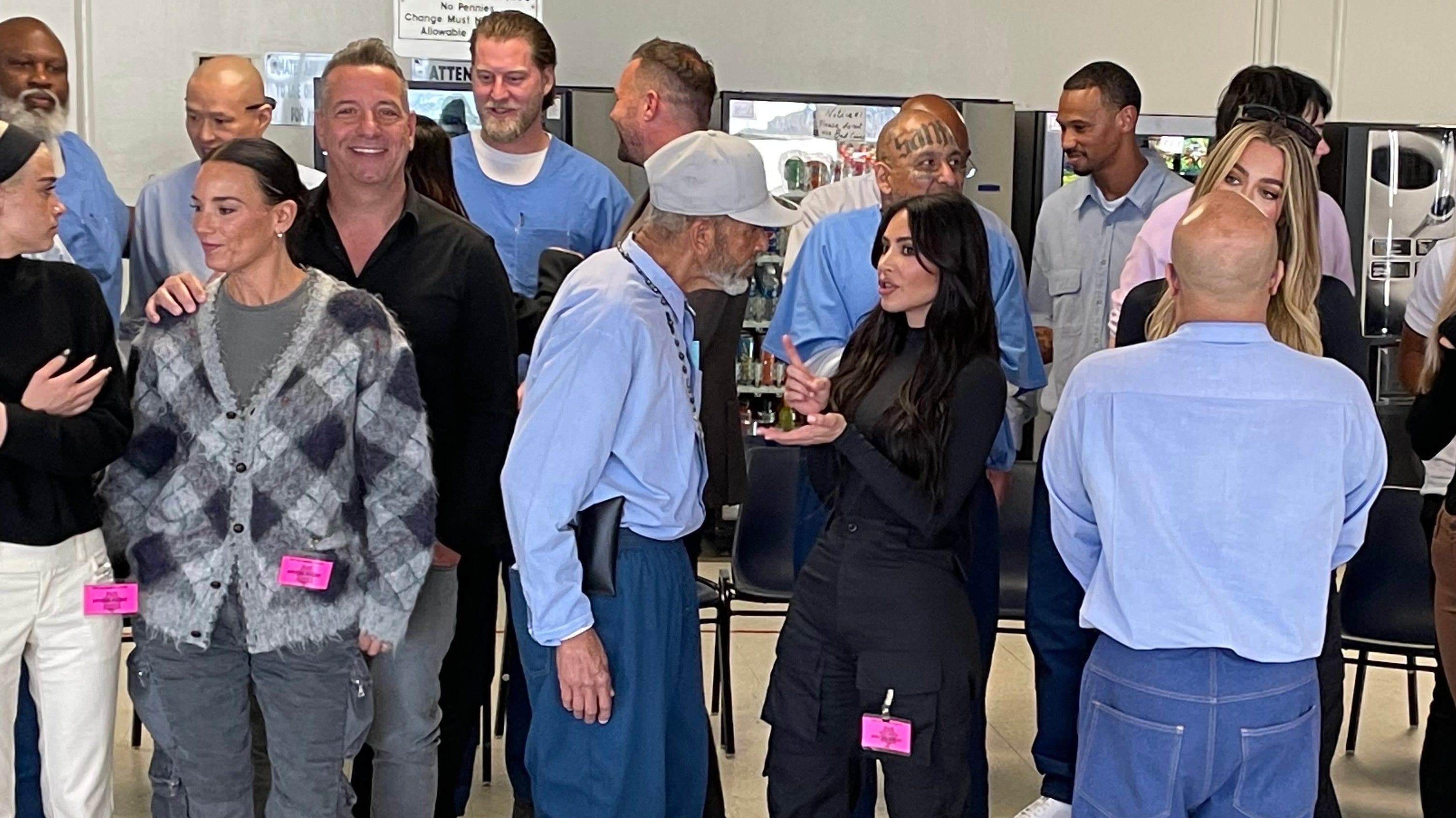 Kim Kardashian leads young influencers on Los Angeles prison trip to raise criminal justice reform awareness