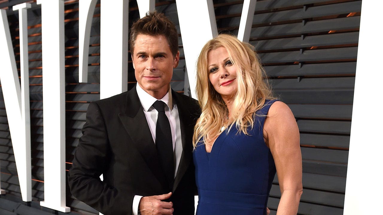 Rob Lowe and Sheryl Berkoff at the Oscars