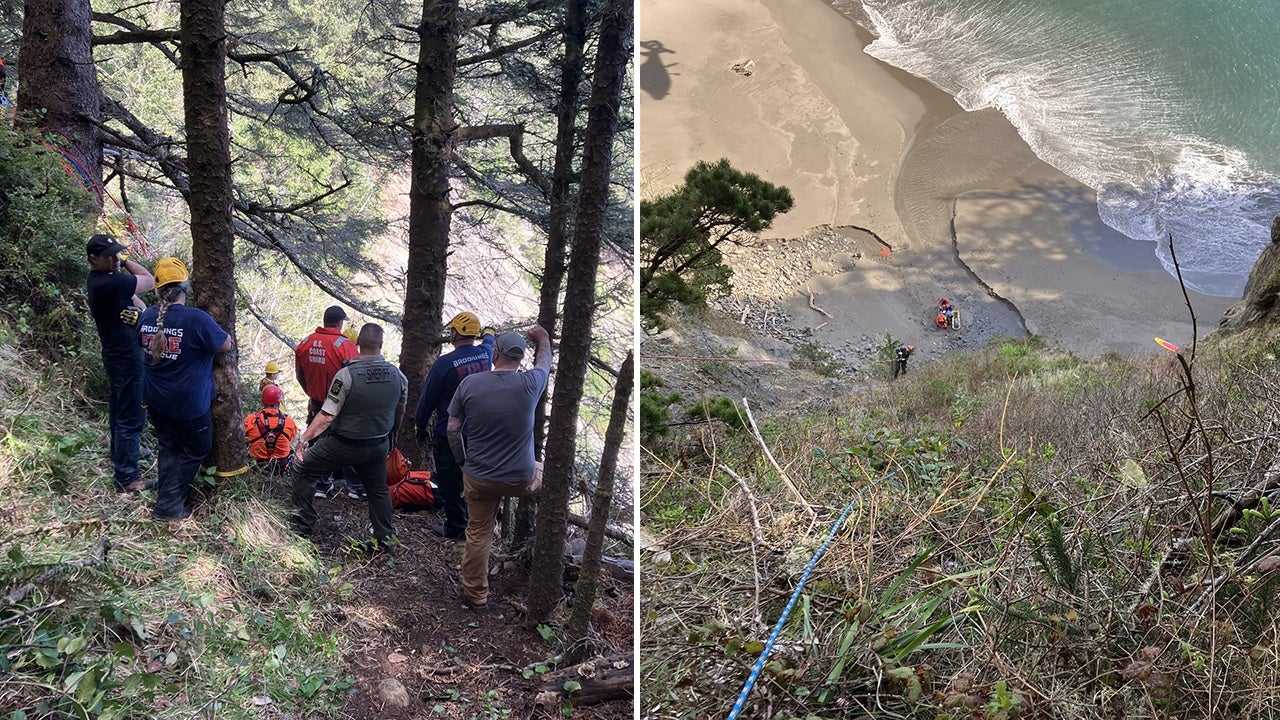 Oregon dad dies, 3 kids rescued after fall over 200-foot cliff along hiking trail: sheriff