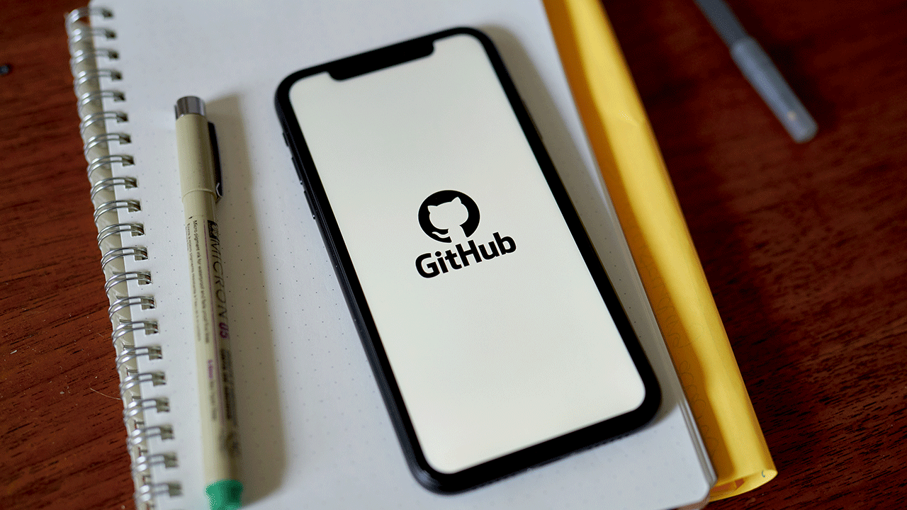 GitHub photo on a phone