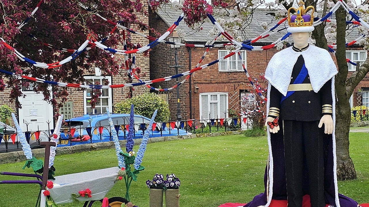 Group makes giant knitted King Charles III tribute ahead of coronation