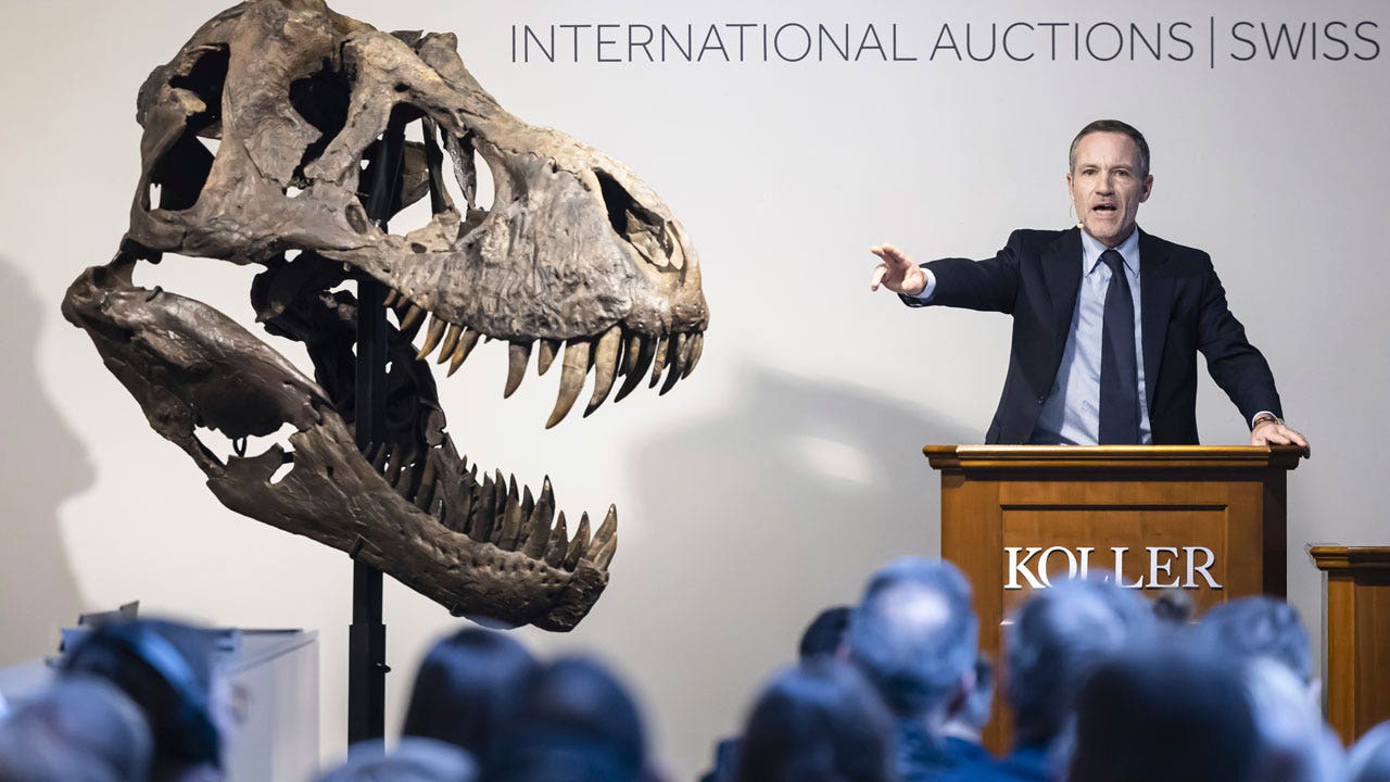 T. rex skeleton auction