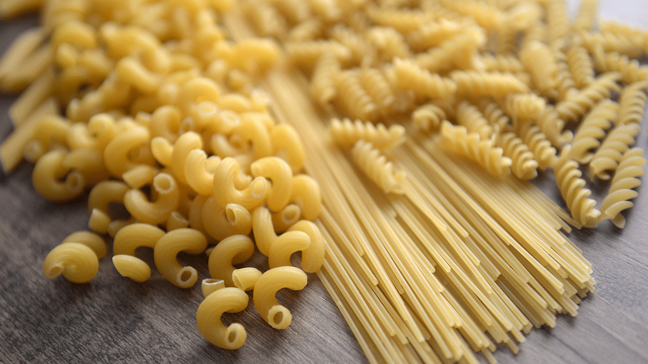 Different types of pasta