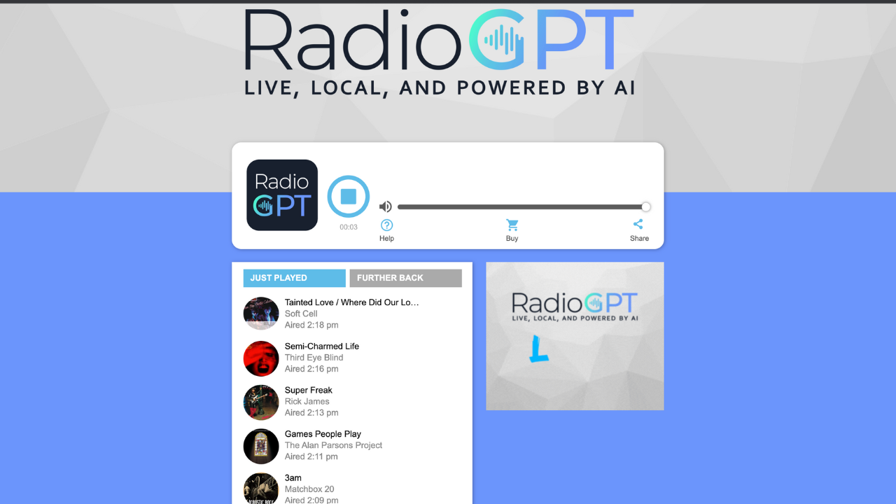 AI-generated DJs hit the airwaves on RadioGPT