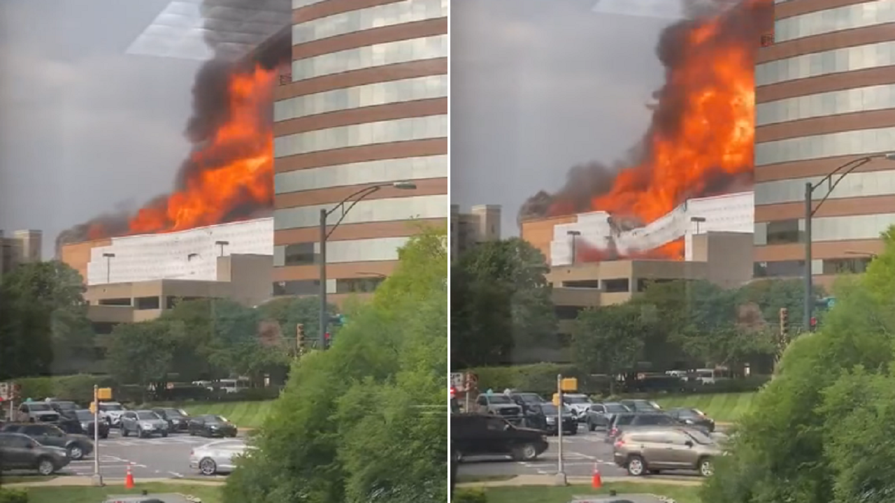 WATCH: Massive fire near SouthPark Mall