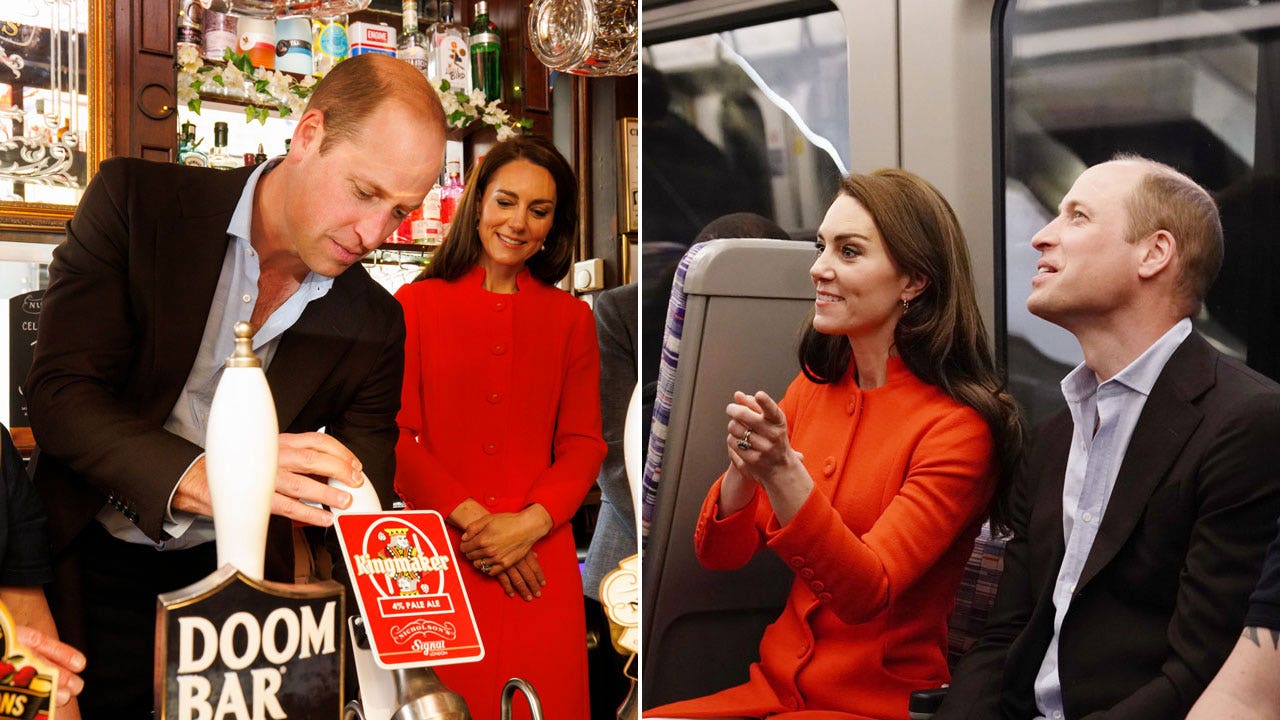 Prince William, Kate Middleton make first official coronation week appearance as they ride the Tube to a pub