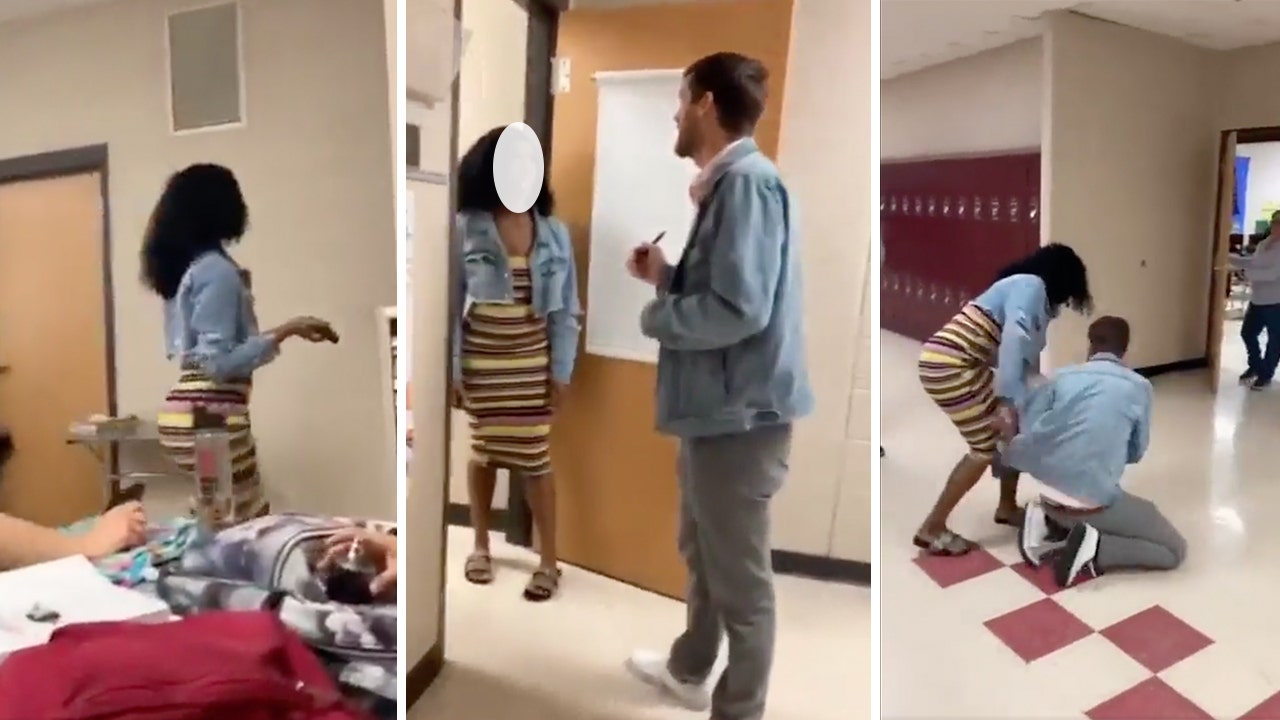Teacher screams after getting pepper sprayed for confiscating student's phone: 'She just maced the teacher!'