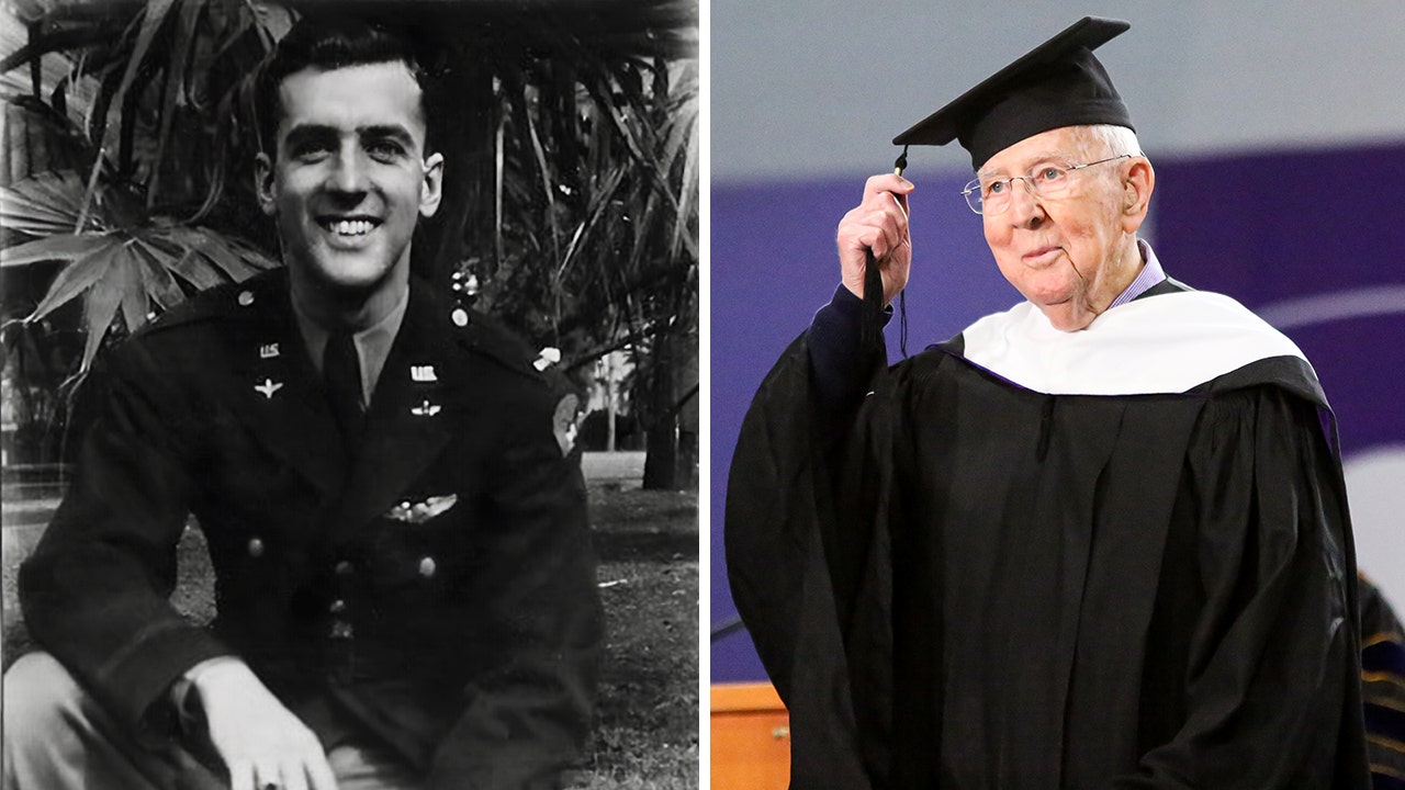 WWII vet, 101, 'finally' walks at graduation 80 years after having to miss ceremony amid global war
