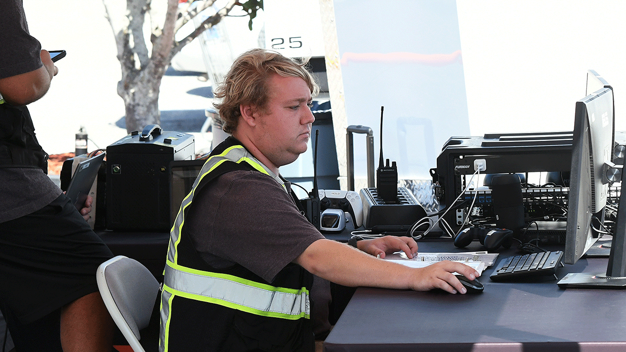 Computer engineer working