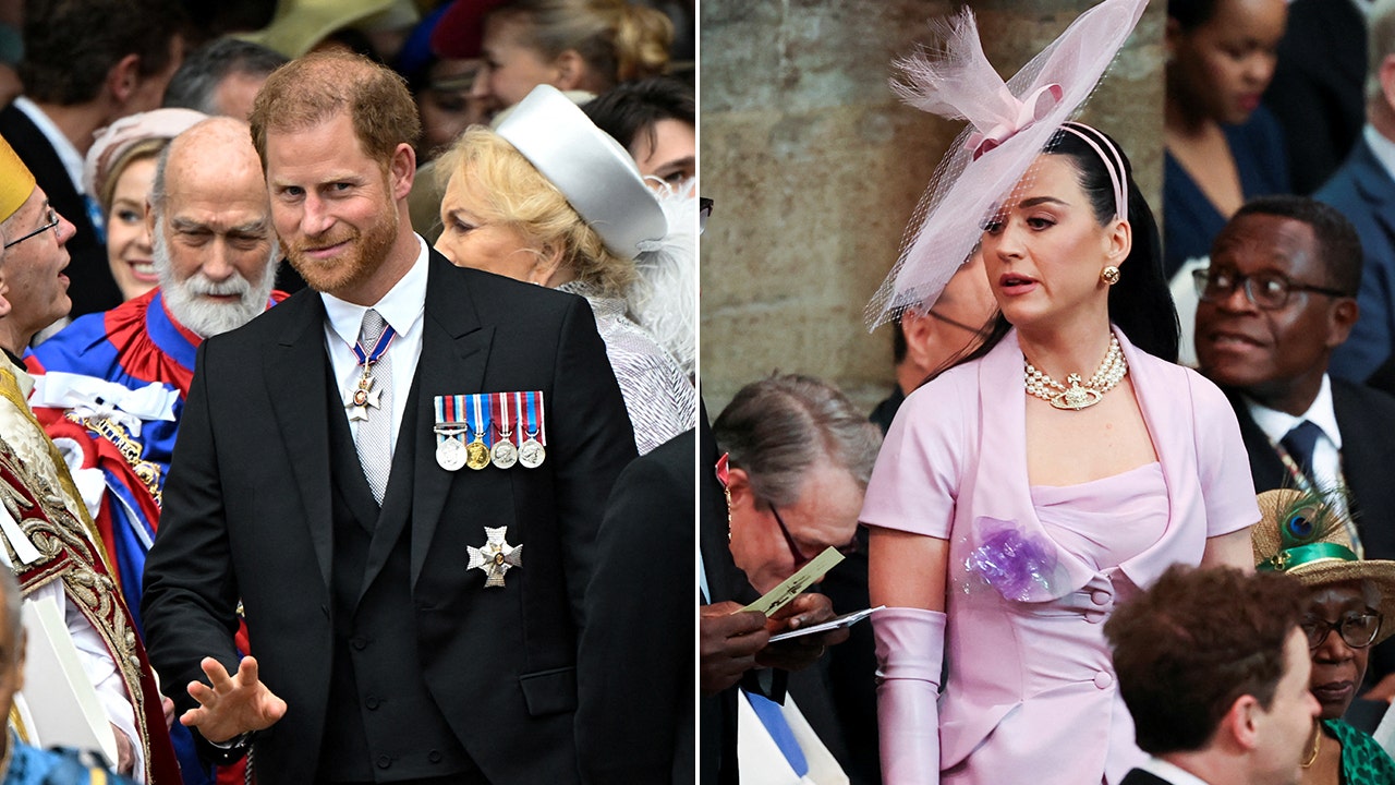 Both Prince Harry and Katy Perry sparked discussion during coronation weekend. (WPA POOL)