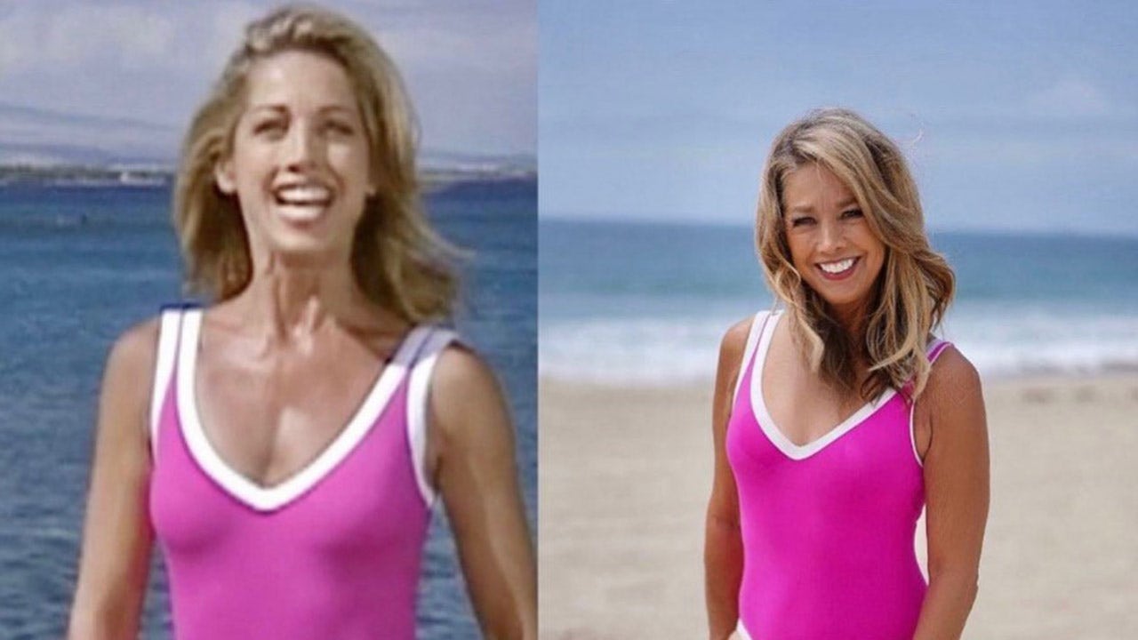 Denise Austin, 66, stuns in hot pink swimsuit from 30 years ago