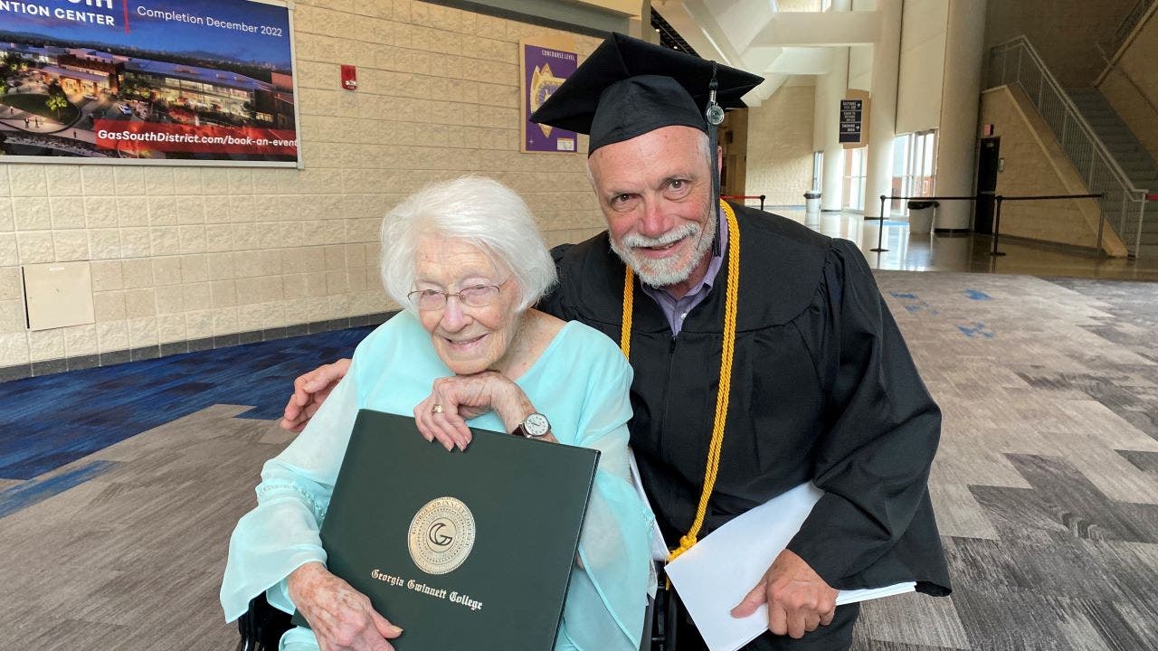 Georgia man, 72, graduates college with his 98-year-old mother in attendance