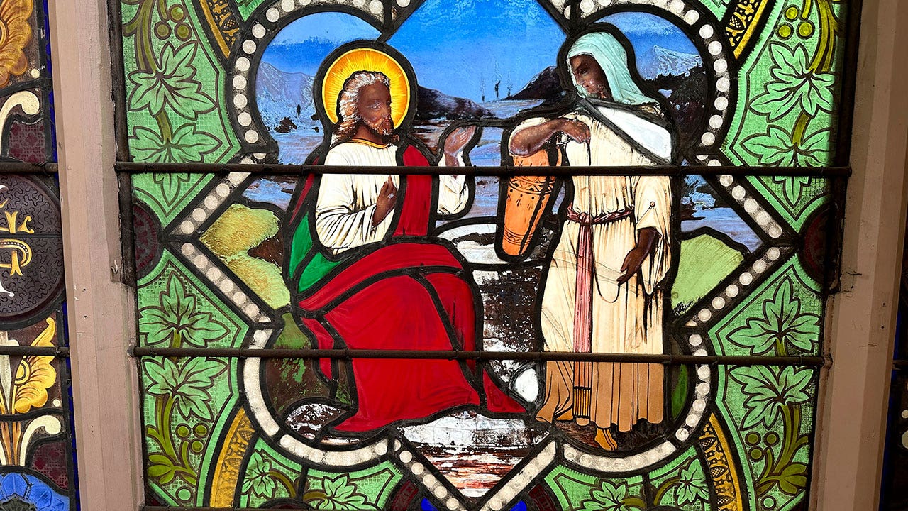 Dark-skinned Jesus on stained-glass church window from 1870s prompts ...