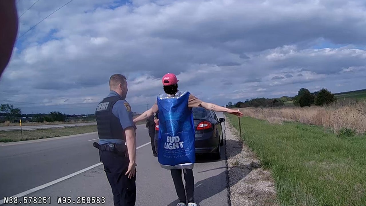 Kansas driver wearing Bud Light costume arrested for driving under the influence, deputies say