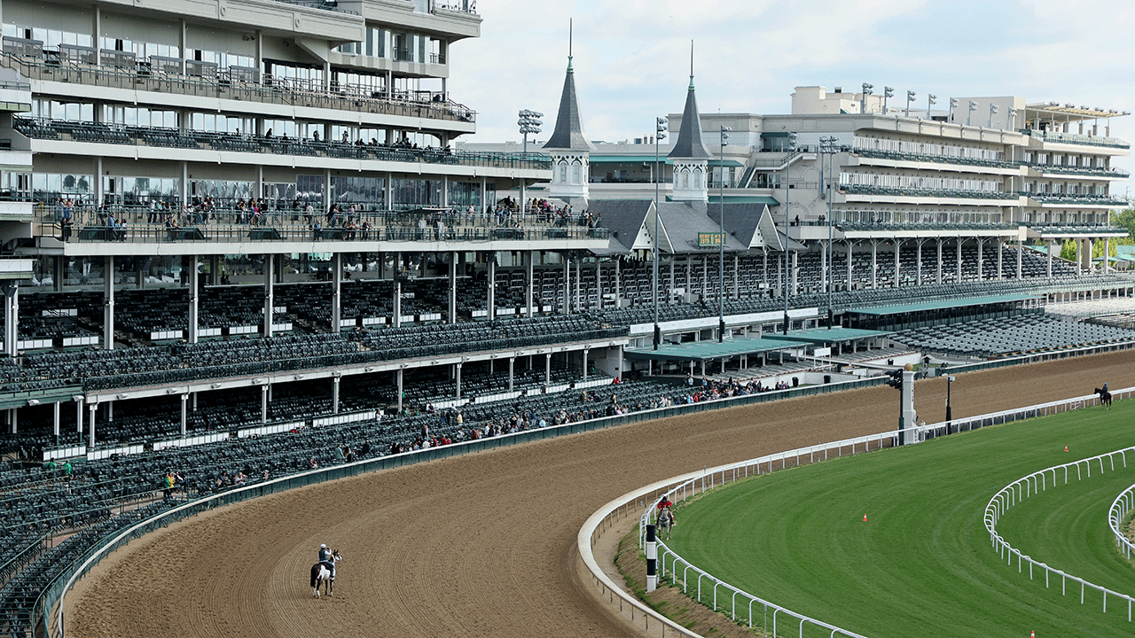 A view of Churchill Downs, where the Kentucky Derby takes place