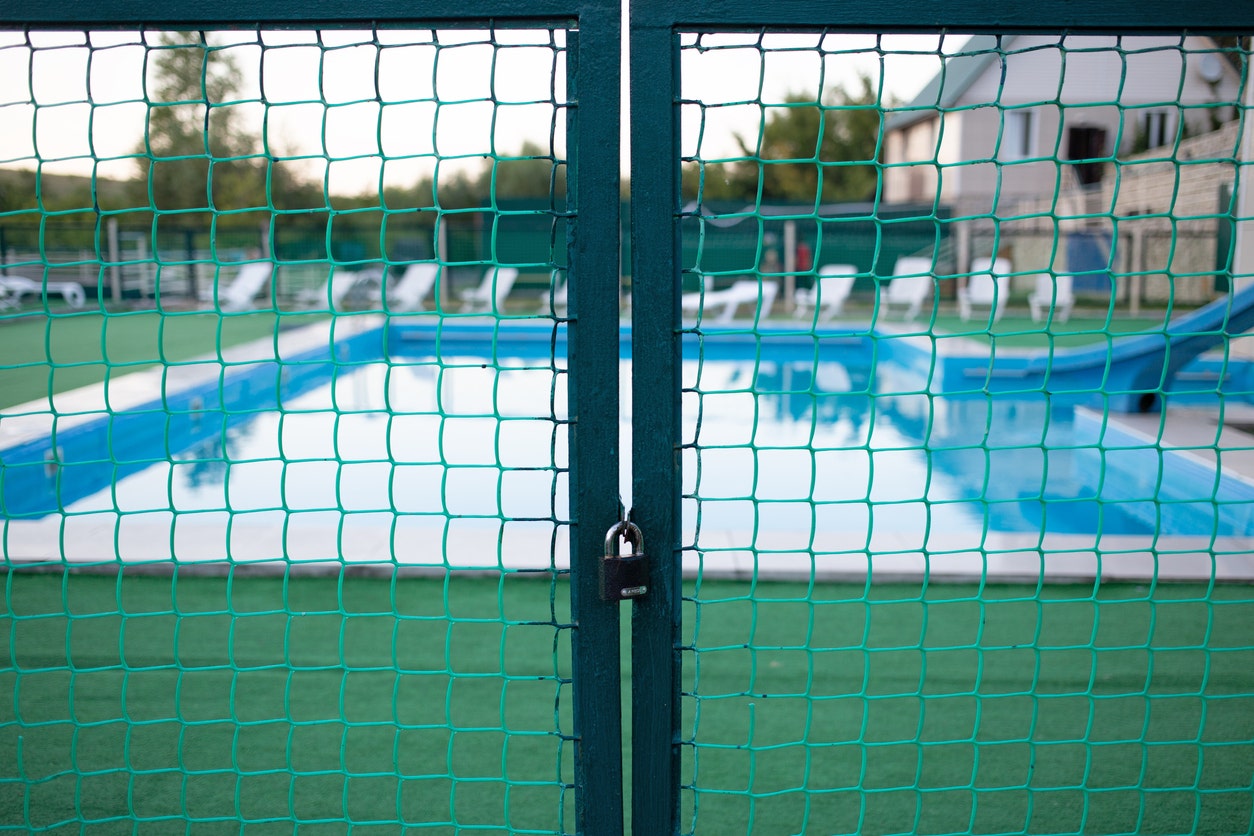 Locked pool gate