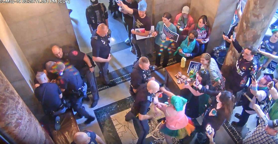 Nebraska police arrest 6 at state capitol, including woman who punched trooper, amid abortion, trans debate