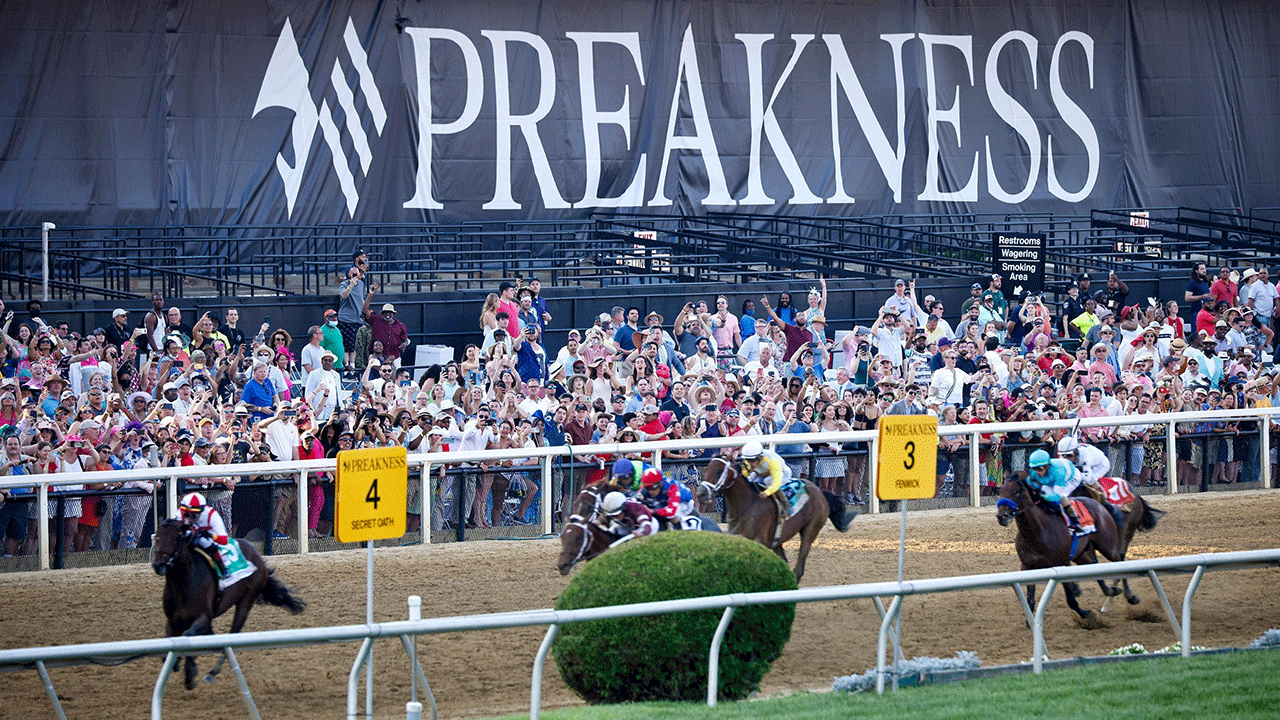 The Preakness Stakes track 