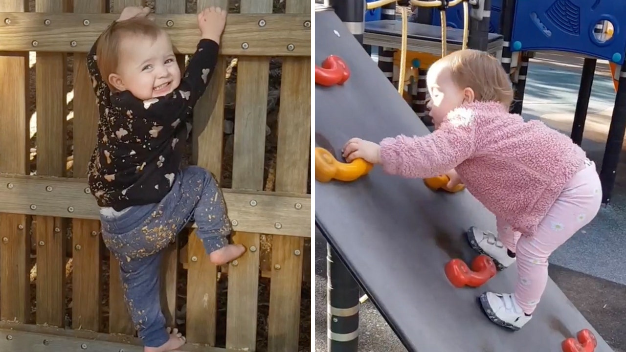 Four-year-old toddler climbs 52-foot-high walls, her mom says she just ‘goes for it’