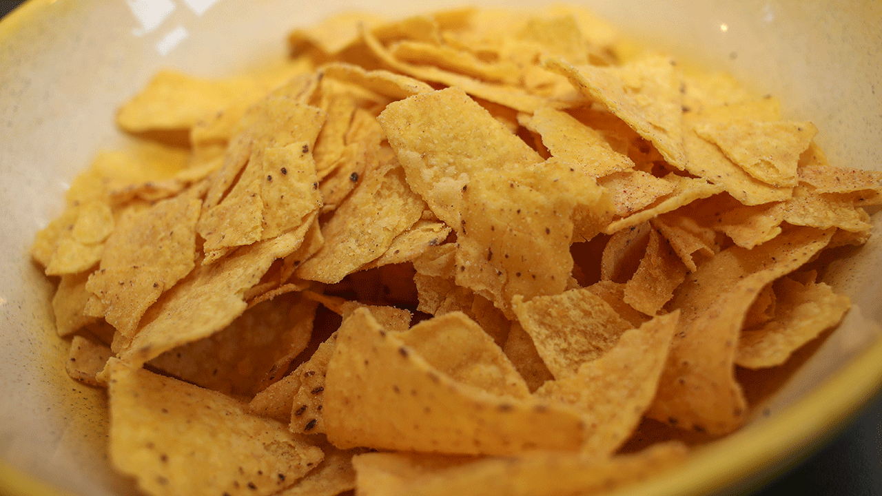 Tortilla chips in a bowl