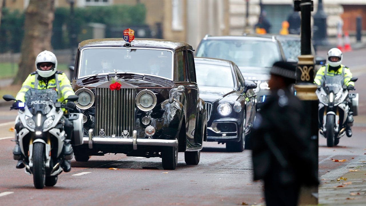 Elderly woman in London struck by police motorcycle escorting UK royal