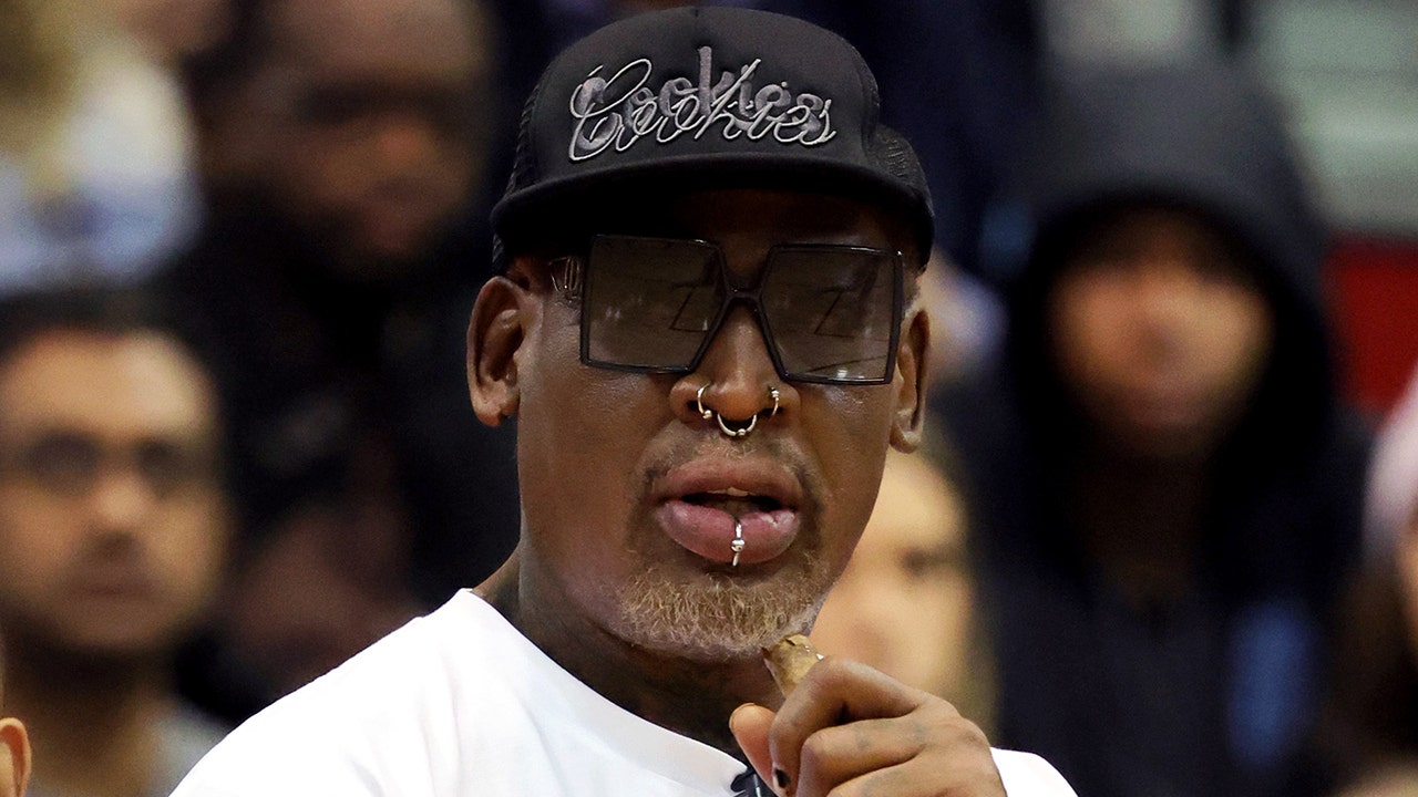 NBA legend Dennis Rodman shows off massive face tattoo appearing to