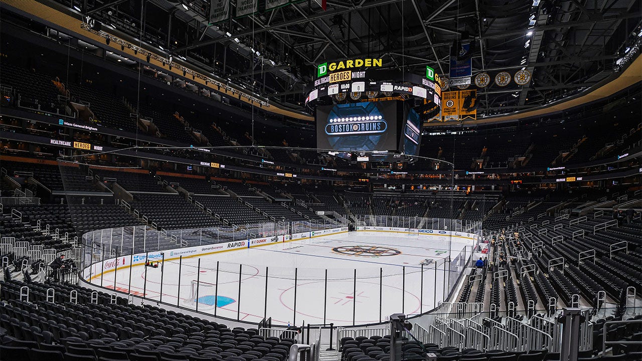 A view of TD Garden before a Bruins game