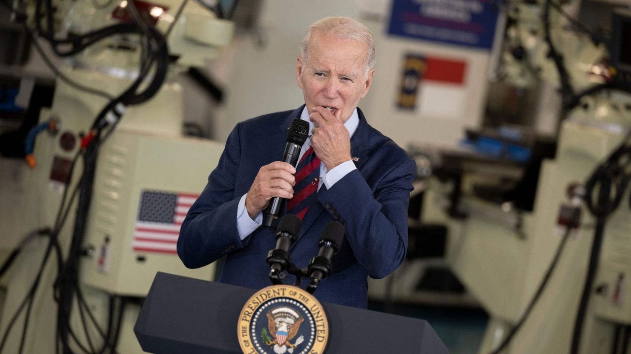 President Joe Biden addresses the crowd