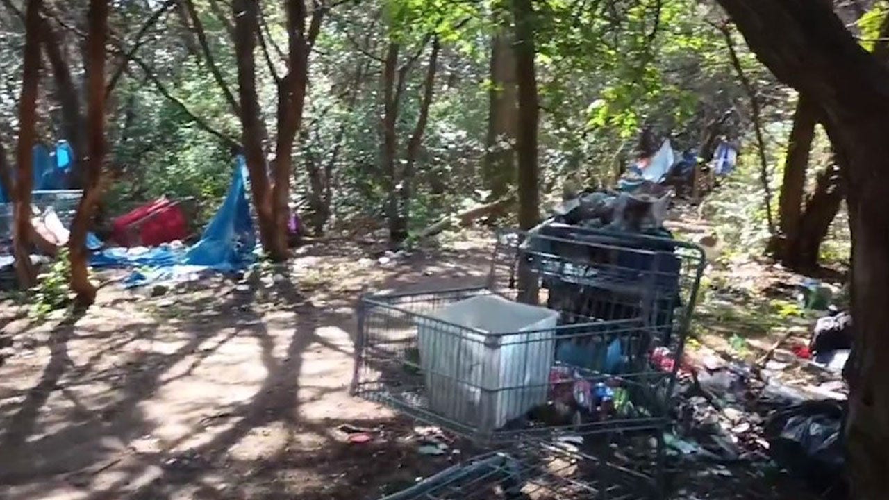 Video shows Texas capital's 'crown jewel' trail trashed by hidden homeless camps: 'completely destroyed'