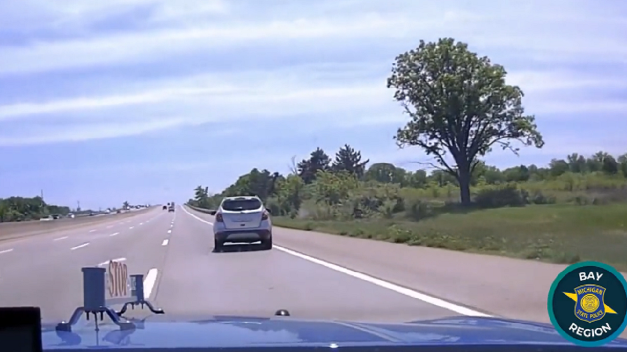 Dashcam video shows Michigan boy, 10, leading police on highway chase