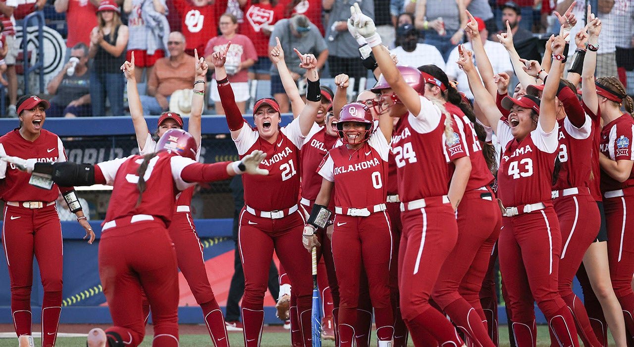 Oklahoma wins third straight national title after sweeping Florida State in Women’s College World Series