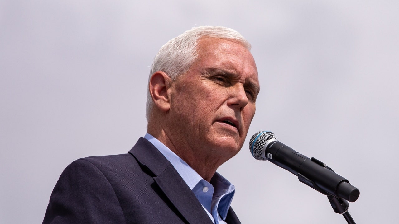 Republican presidential candidate and former U.S. Vice President Mike Pence speaks